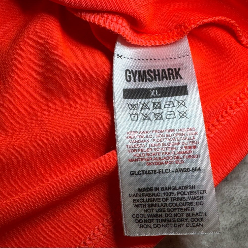 Gymshark Neon Orange/Pink Crop Tank - Picture 3 of 3